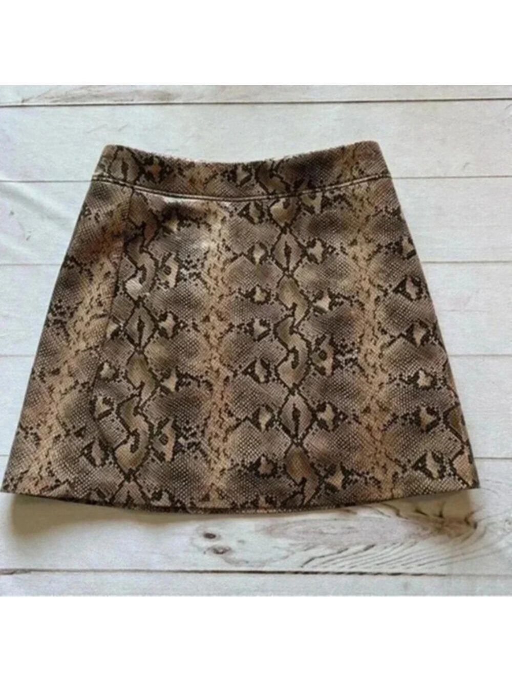 BLANKNYC Mini Skirt 25 Faux Leather Snake Print Back Zip Anaconduh MSRP …